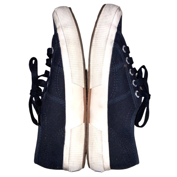 SUPERGA Black Canvas Low Classic Sneakers Size 6 - Picture 5 of 15
